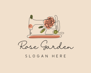 Rose Sewing Machine logo design