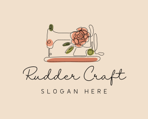 Rose Sewing Machine logo design