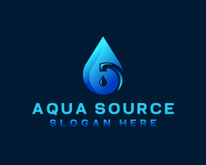 Water Faucet Droplet logo