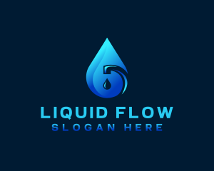 Water Faucet Droplet logo design