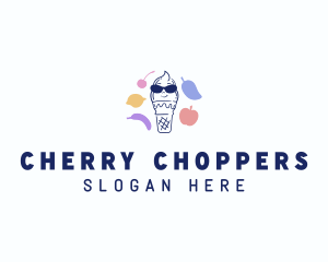 Ice Cream Fruit  Flavor logo design