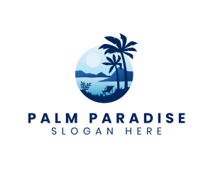 Island Palm Tree Resort logo design