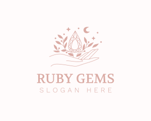 Hand Gemstone Jewelry logo design