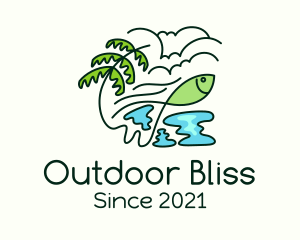 Tropical Fish Fishing logo design