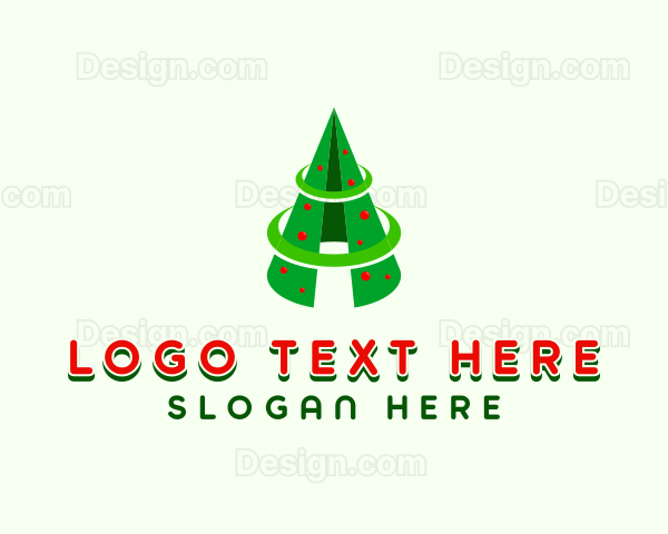 Cone Christmas Tree Logo