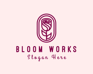 Elegant Rose Floral logo design