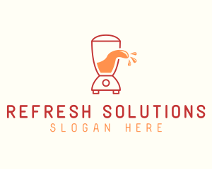 Fruit Juice Blender logo design