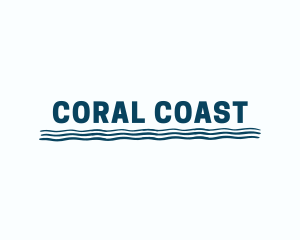 Sea Wave Beach Coast logo design