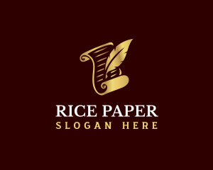 Feather Quill Scroll logo design