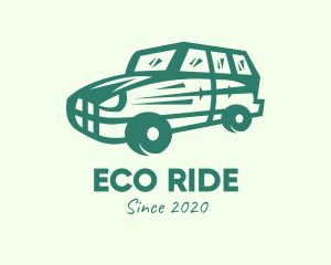 Green SUV Car logo