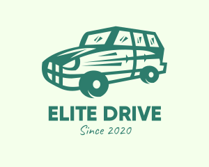 Green SUV Car logo