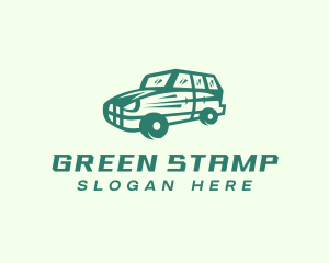 Green SUV Car logo design