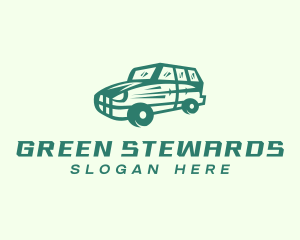 Green SUV Car logo design