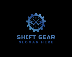 Gear Screw Driver Wrench logo design