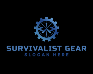 Gear Screw Driver Wrench logo design