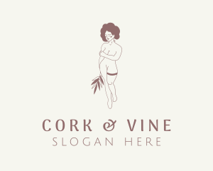 Nude Woman Lingerie logo design