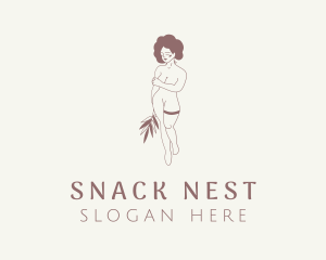 Nude Woman Lingerie logo design