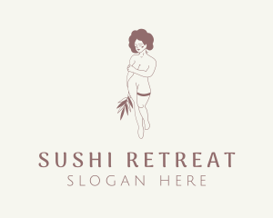 Nude Woman Lingerie logo design