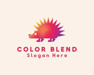 Gradient Hedgehog Wildlife logo design