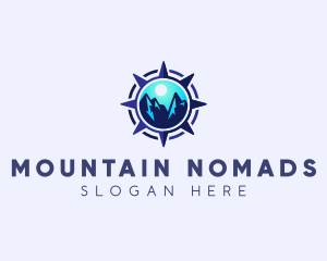 Mountain Compass Navigator logo design