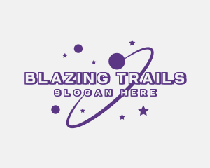 Galaxy Star Planet Orbit logo design