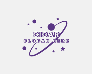 Galaxy Star Planet Orbit logo design