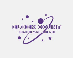 Galaxy Star Planet Orbit logo design