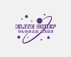 Galaxy Star Planet Orbit logo design