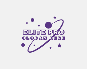 Galaxy Star Planet Orbit logo design