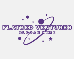 Galaxy Star Planet Orbit logo design