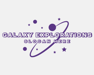 Galaxy Star Planet Orbit logo design