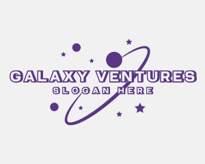 Galaxy Star Planet Orbit logo design