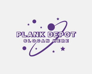 Galaxy Star Planet Orbit logo design