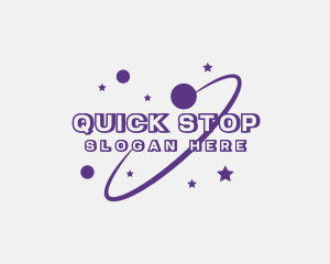 Galaxy Star Planet Orbit logo design