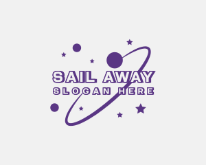 Galaxy Star Planet Orbit logo design