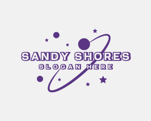 Galaxy Star Planet Orbit logo design