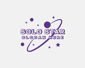 Galaxy Star Planet Orbit logo design