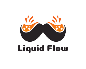 Mustache Juice Liquid logo design