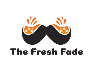 Mustache Juice Liquid logo design