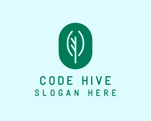 Modern Coding Leaf  logo