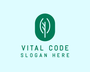 Modern Coding Leaf  logo design