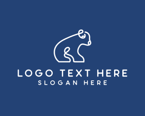 Abstract Polar Bear Cub logo