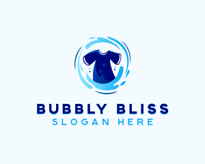 Shirt Washing Laundry logo design