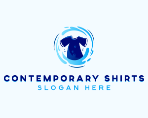 Shirt Washing Laundry logo design