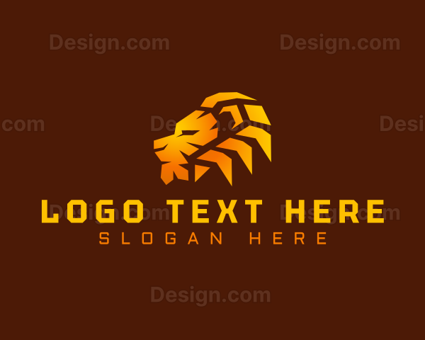 Geometric Wild Lion Logo