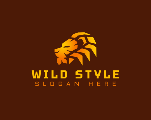 Geometric Wild Lion  logo design