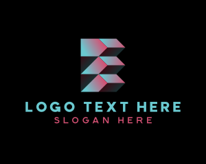 Creative 3D Letter E Logo