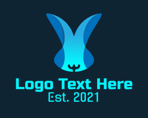 Blue Tech Bunny logo