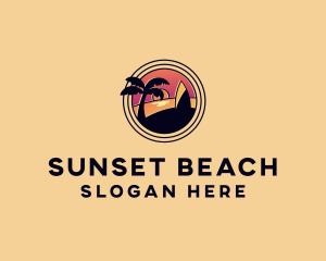 Tropical Beach Resort logo design