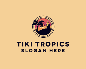 Tropical Beach Resort logo design